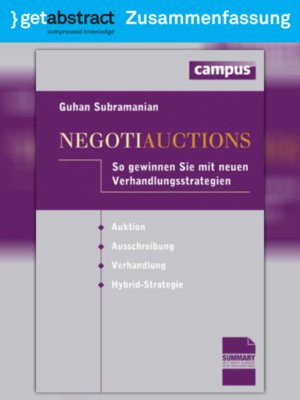 cover image of Negotiauctions (Zusammenfassung)
